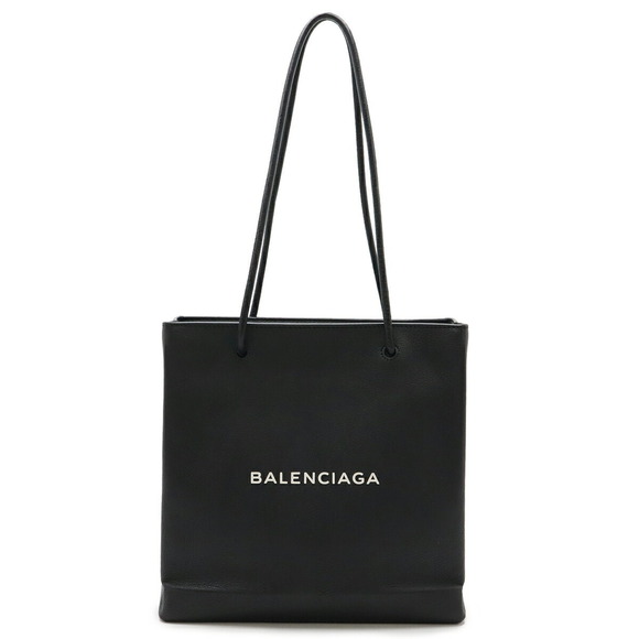 BALENCIAGA Black Leather Shoulder Bag - Picture 1 of 8